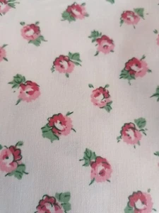 Laura Ashley Ditsy new vintage fabric 4.3 yards 1997 red / pink - Picture 1 of 4
