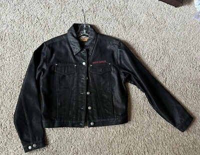 womens harley davidson denim jacket small - Image 1 of 3