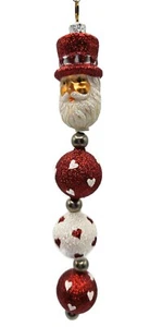 Patricia Breen Kinetic Icicle Valentines Hearts Santa Christmas Tree Ornament - Picture 1 of 10