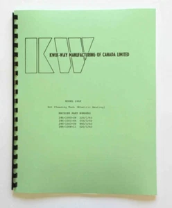 Manual de tanque caliente eléctrico Kwik Way modelo 246E - Imagen 1 de 1