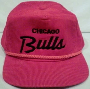 Vintage AmaPro Chicago Bulls verstellbarer roter Cordhut Katze - Bild 1 von 11