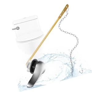 Kit de manija de descarga de inodoro universal - Palanca de aleación de zinc con brazo de latón H2, compatible... - Imagen 1 de 7