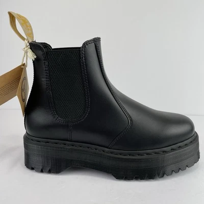 Dr. Martens V 2976 Quad Chelsea Mono Boots Black Felix Rub Off Men's 9 Womens 10 - Image 1 of 4