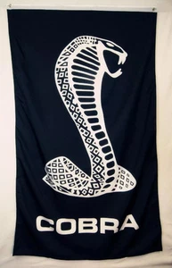 3x5FT Black Large Flag Cobra Shelby Automotive Car Garage Man Cave Gift Dad - Picture 1 of 1
