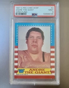 1987 OPC O Pee Chee French WWF Andre The Giant PSA 9 Pop 20 Only 2 Higher Hogan - Picture 1 of 3