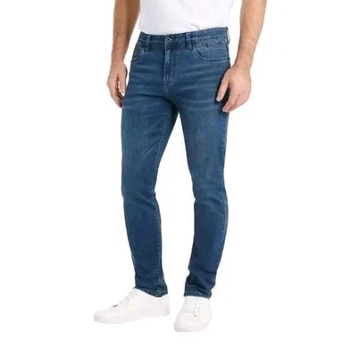 Kenneth Cole New York Men's 30x32 Straight Leg Comfort Stretch Blue Denim Jeans - Image 1 of 3