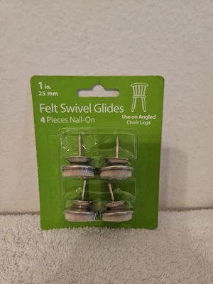 Waxman Felt Swivel Glides 4 Piece Nail On 1 Inch 25 Mm - Image 1 of 2