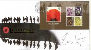 2007 LEST WE FORGET M/S GREAT BRITAIN BUCKINGHAM FDC SIGNED SIMON WESTON 91/300 - Picture 1 of 1