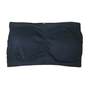 DELTA BURKE Black Wireless Strapless Bandeau Bra Removable Pads Seamless 3X - Picture 1 of 3
