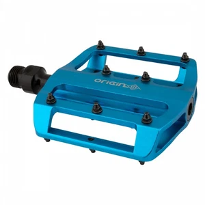 Origin8 Rascal XS Platform Pedals 9/16" Concave Alloy Body Removable Pins Blue - Picture 1 of 4