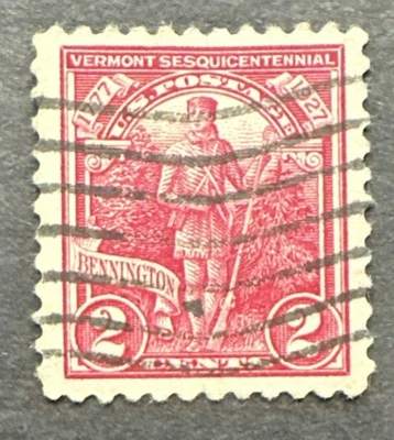 US 1927 Sc# 643 Used Stamp Vermont Independence Battle Bennington - Image 1 of 2