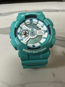 Casio G-Shock grünes Zifferblatt Unisexuhr GA-110SN-3A grün Resin Digital & Analog - Bild 1 von 19