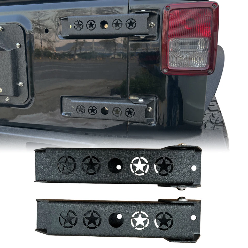 Fits 2007-2017 Jeep Wrangler JK Steel Heavy Duty Reinforc Tailgate Hinge Set - Imagem 1 de 4