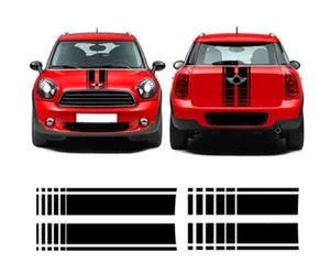 Bonnet Trunk Racing Stripe Car Sticker Decal For MINI Cooper S One R55 R56 R60 - Picture 1 of 7