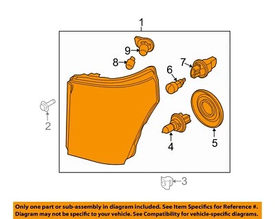 Componentes de faros Super Duty Ford OEM 11-16 F-250 - Conjunto de faros BC3Z13008E Foto 1 de 2