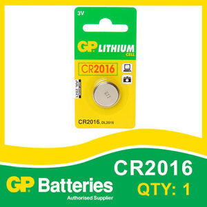 GP Lithium Button Battery CR2016 (DL2016) card of 1 [WATCH & CALCULATOR + OTHER]