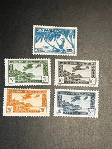French Polynesia stamp C1A-E MH Cover