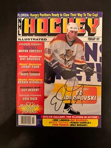 Feb 1997 Ed Jovanovski Autographed NHL Hockey Magazine 100% Gtd. Panthers - Imagen 1 de 1