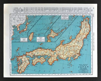 Mapa McNally 1938 Asia China Japón Corea India Malasia Afganistán Persia Foto 1 de 3