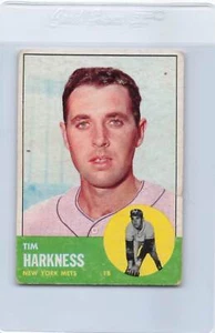 1963 Topps #436 Tim Harkness Mets VG *4121 - Picture 1 of 2