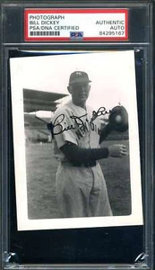 Bill Dickey PSA DNA Coa Hand Signed 1950`s Original Photo Yankees Autograph - Picture 1 of 1