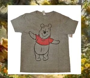 Disney NEW Winnie The Pooh Gray T Shirt Size 10/12 Medium NWT - Picture 1 of 5