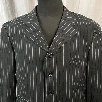 Blazer Ermenegildo Zegna Zanetti Super 100's Lana Pin Rayas Para Hombre 40L Italia Foto 1 de 4