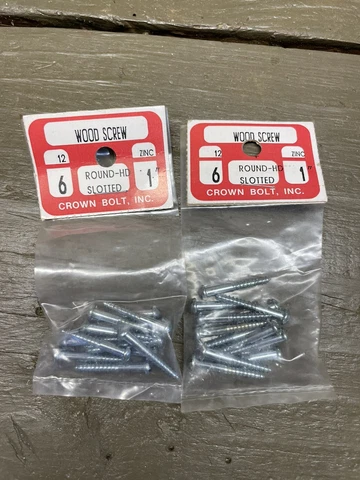 wood screws 1 “ round head slotted 2 packages new Cover