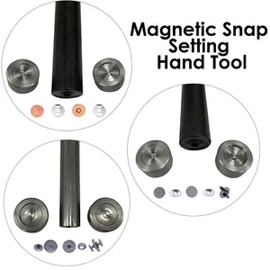 Herramienta de mano de fijación cierres magnéticos sujetadores de pernos 14/18 mm cuero bolso carteras - Imagen 1 de 20