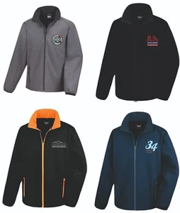 Personalised Printed Softshell Jacket Coats Custom Logo Workwear Printing S-4XL - Picture 1 of 8