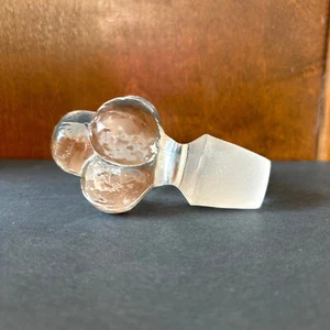 MCM Glas Dekanter Flasche Stopfen Blume Pilz Eiskristall für 1,5" Mund - Bild 1 von 11
