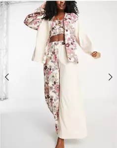 Topshop floral cami, shirt and pants pajama set XS - Picture 1 of 4