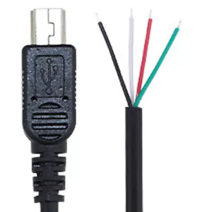 Cable de enchufe macho micro USB de 30 cm 5 cables cable de alimentación coleta hágalo usted mismo - Imagen 1 de 3