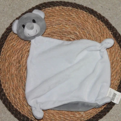 doudou OURS plat blanc gris BABOU  * NEUF  * - Photo 1/3