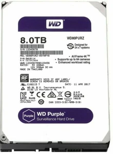 WD Purple 8TB WD80PURZ SATA II 64MB 5400U/Min CCTV Pvr PC Video Surveillance - Picture 1 of 9