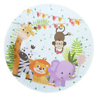 10x Safari Tiere Thema Pappteller Kinder Geburtstagsparty Einweg dishe mjSPD CR