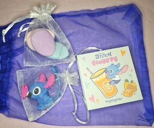 Disney Stitch Sweets Highlighter + Straw Topper Makeup Sponges BUNDLE - Picture 1 of 5