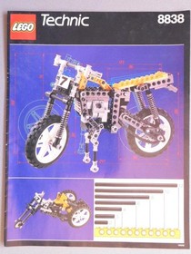 1991   Technic #8838 Motorcycle & 3 Wheel Bike Instruction Manual Slf5-1