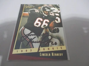 LINCOLN KENNEDY 1993 SCORE SELECT NFL FOOTBALL SIGNED RC CARD IP FALCONS UW - Picture 1 of 1
