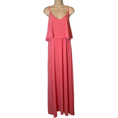 Everly Women's Formal Dress Pink Size Medium Long Chiffon Lined Bridesmaid Prom - Image 1 of 4