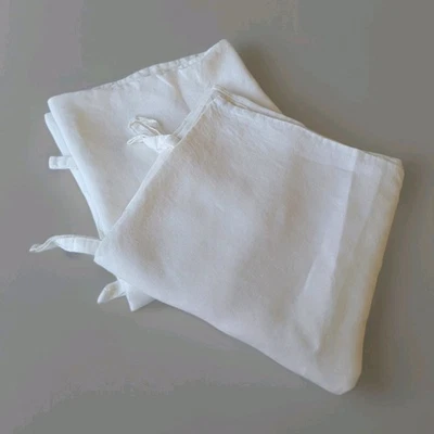 Juego de fundas de almohada IKEA de lino blanco marfil liso tamaño king (2) casa de campo  Foto 1 de 4