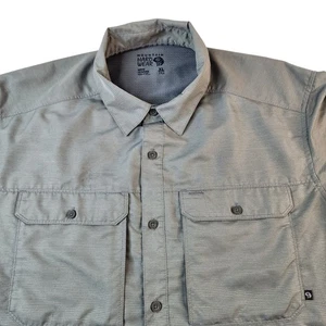 Mountain Hardwear Canyon Vented Sun Shirt Mens XL UPF 50 L/S Roll Sleeve Green - Picture 1 of 12