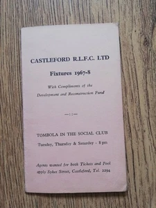 Castleford 1967-68 Rugby League Fixture Card - Picture 1 of 2