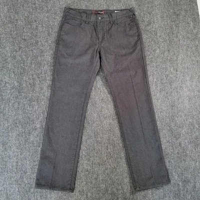 GUESS McCrae Fit Ultra Slim Coated Zip Back Waxed Jeans Men 32x30 Y2K Style  828 - Image 1 of 4