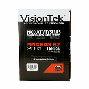 NEW VisionTek 900702 Radeon R7 250 PCIE 1GB GDDR5 SFF Video Graphics Card 4.6GHz - Picture 1 of 5