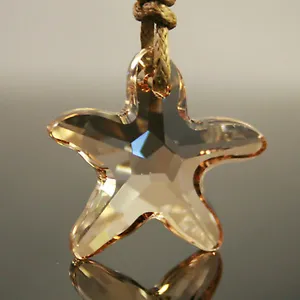 Champagne Gold Star Starfish Necklace Pendant - Picture 1 of 7