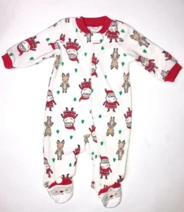 Carter's - Just One You - Weihnachten Santa Fleece - Fußschläfer - 3 Monate - Bild 1 von 2