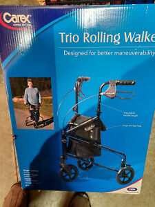 Carex 3 Wheel Trio Rolling Walker for Seniors Foldable Rollator Walker 