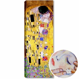 ITALIAQUADRI Quadro Klimt il Bacio Stampa su Tela Verticale per Soggiorno Camera - Foto 1 di 7