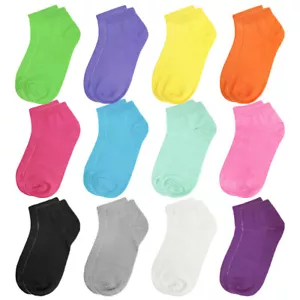 12 pares de calcetines surtidos de color liso para mujer 9-11 - Imagen 1 de 2